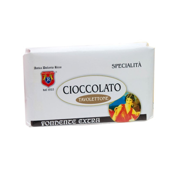 Bar of Traditional Extra Dark Chocolate - Rizza