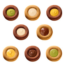 Bull's Eyes Shortbread Biscuit 60pcs - Sablù
