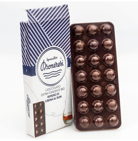 Droneretta Tavoletta di Cioccolato Fondente Ripiena di Crema al Rum - Brignone