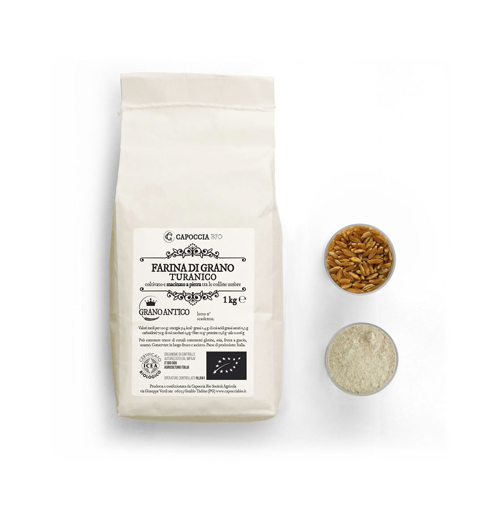 Organic Ancient Durum Wheat Flour Turanic Variety - Capoccia Bio