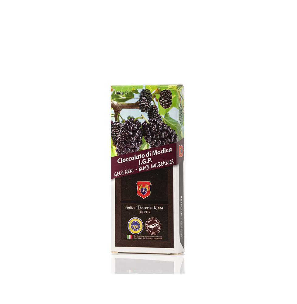 Chocolate of Modica PGI with Black Mulberries - Rizza