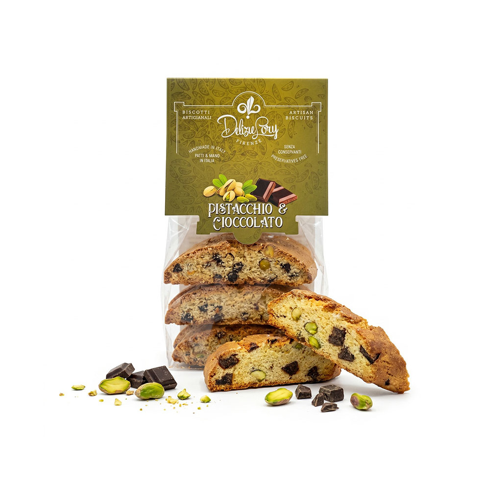 Cantucci al Pistacchio e Cioccolato - Delizie Lory