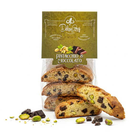 Cantucci al Pistacchio e Cioccolato - Delizie Lory
